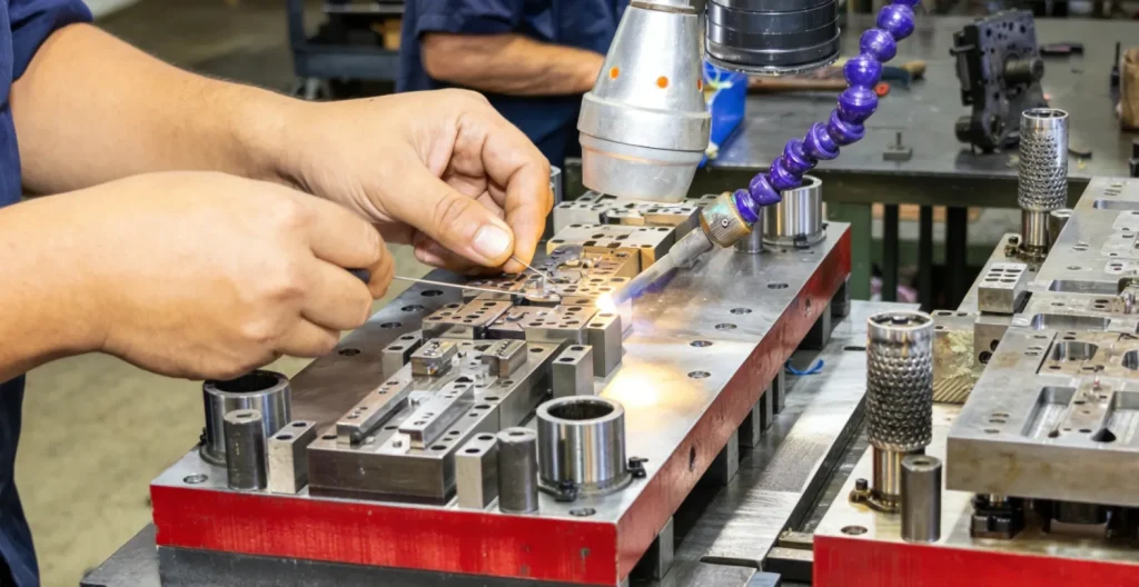 Laser welding die mold repair process